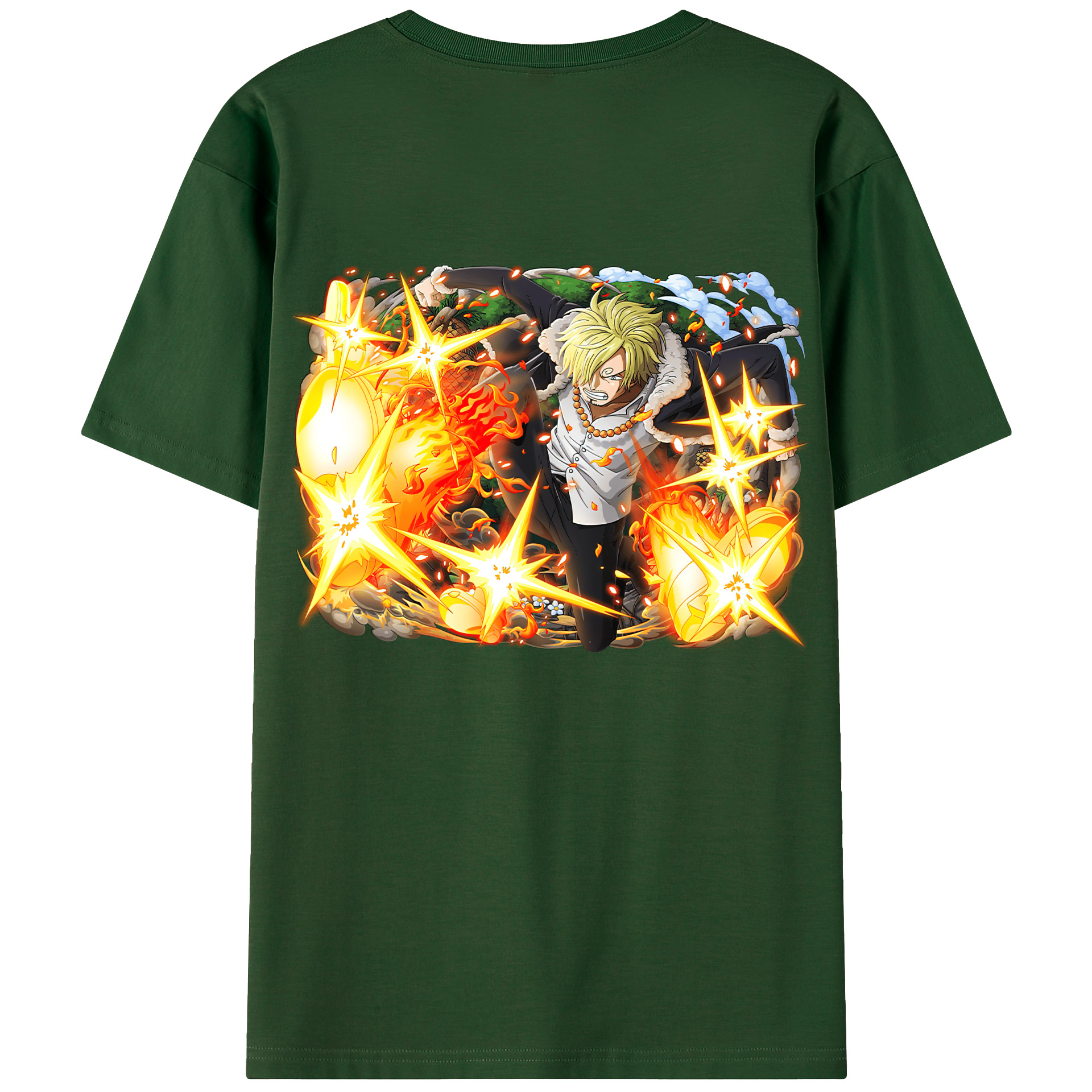 ワンピース サンジ ONE PIECE Sanji 綿100％半袖Tシャツ（背面プリント）